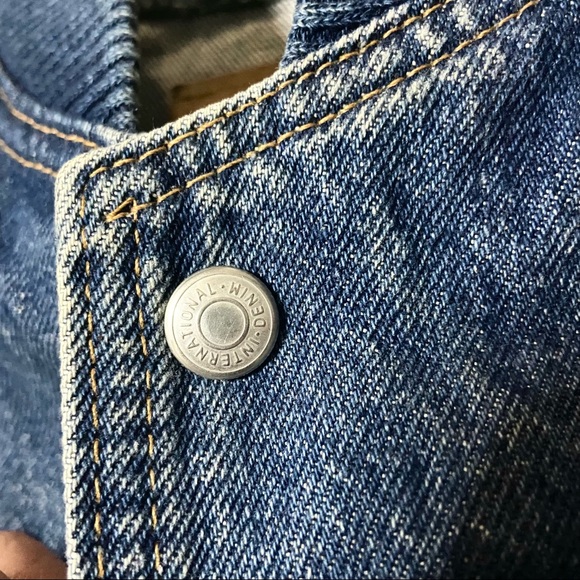 Vtg International Denim Rare Painted Eagle Jacket - Picture 6 of 9